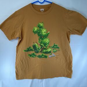 UT Uniqlo X crossover Disney Mickey Mouse bush Large t shirt orange cotton